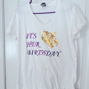 It’s her birthday tees!